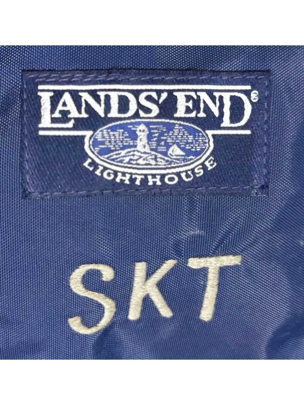 1980's Extra Large Duffle Bag from Lands' End Blue + Gray Nylon Canvas